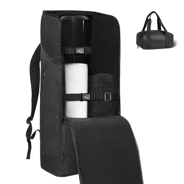 Telescope Case, 29.9 in. Telescope Storage Backpack Briefcase with Secure Strap, Pockets and cozy Shoulder Traps (Black)