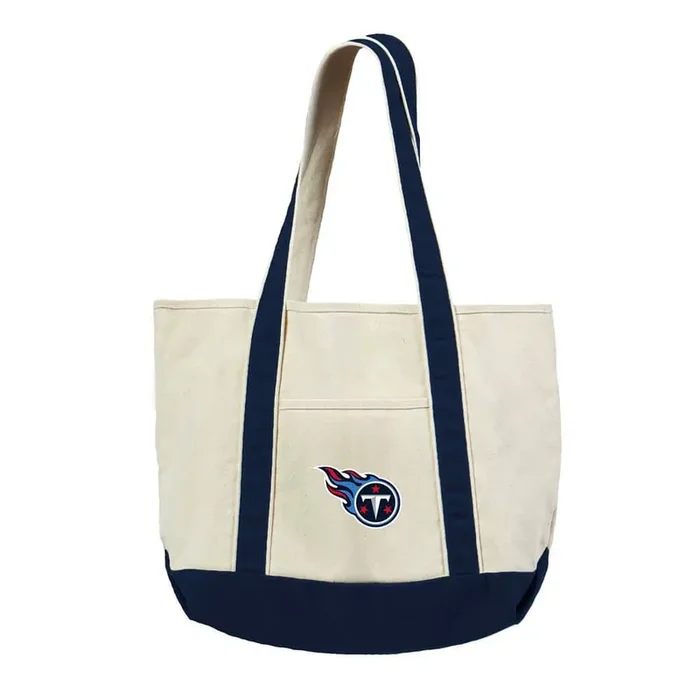 Tennessee Titans NFL Canvas Tote Bag with Colored Strap