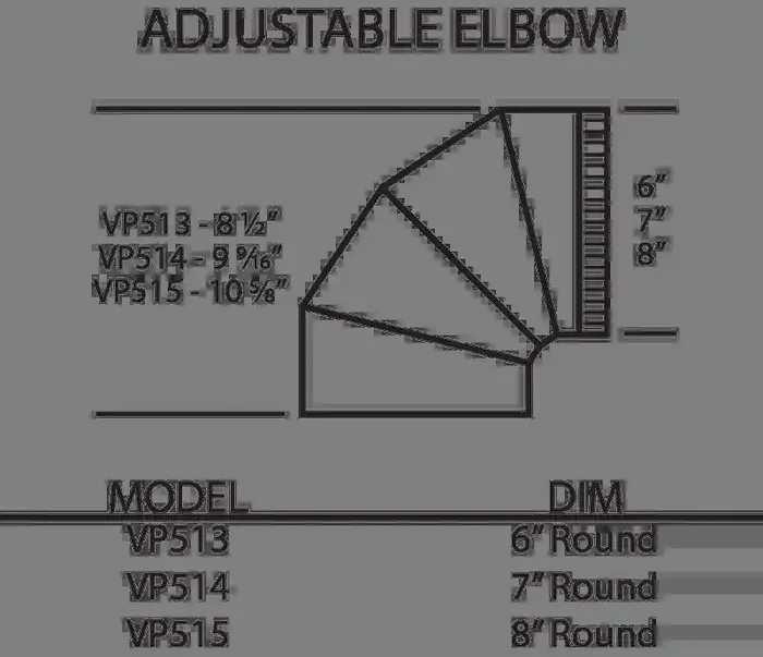Vent-A-Hood – VP515 – Adjustable Elbow-VP515 Designer Home Surplus