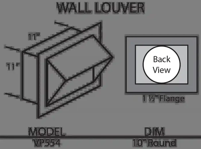 Vent-A-Hood – VP554 – Wall Louver-VP554 Designer Home Surplus