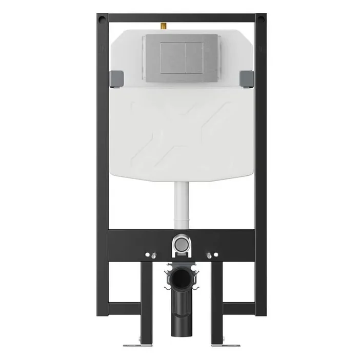 Vermont In-Wall 0.8/1.6 GPF Dual Flush Toilet Carrier System Gravity Fed Technology, Wall Hung Toilet Tank Only in Black