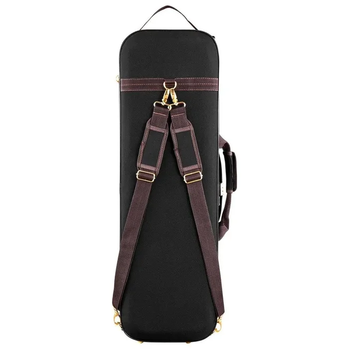 Violin Case Built-in Hygrometer Lightweight Travel Carrying Bag Plush Lining Shoulder Straps for Violin, Briefcase
