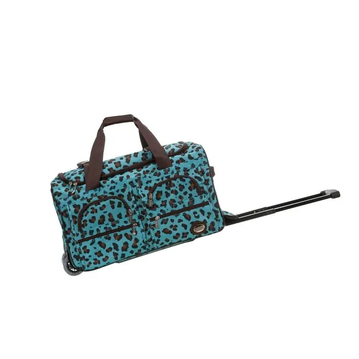 Voyage 22 in. Rolling Duffle Bag, Blueleopard
