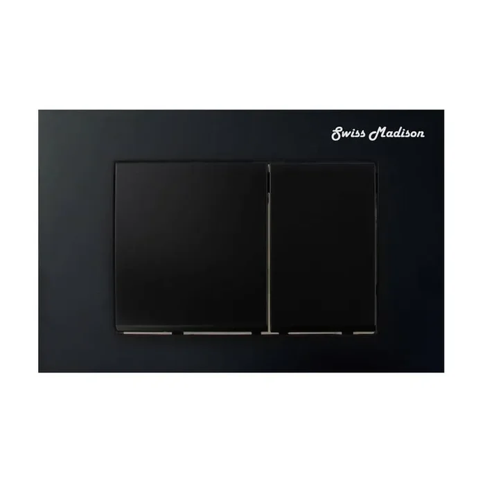 Wall Mount Dual Flush Actuator Plate in Matte Black