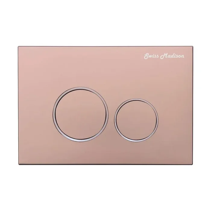 Wall mount Dual Flush Actuator Plate in Rose Gold