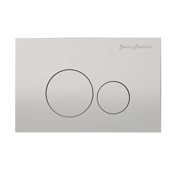 Wall Mount Dual Flush Actuator Push Button Plate in Chrome 0.8/1.28 GPF