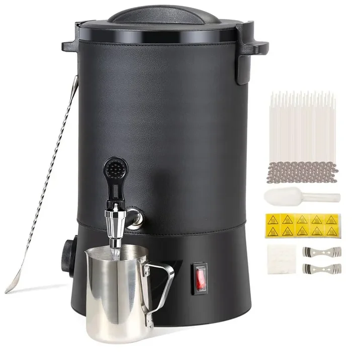 Wax Melter for Candle Making, 6.5 Liter Large Electric Wax Melting Pot Easy Pour Spout, 9-level Temperature Control