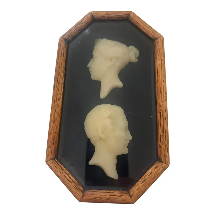 Wax Portraits of Queen Victoria and Prince Albert in a Shadow Box, 19th Century