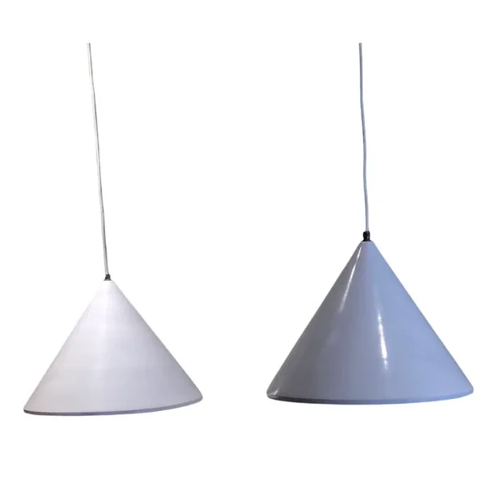 White Colored Billiard Pendant Lamps from Louis Poulsen, Set of 2