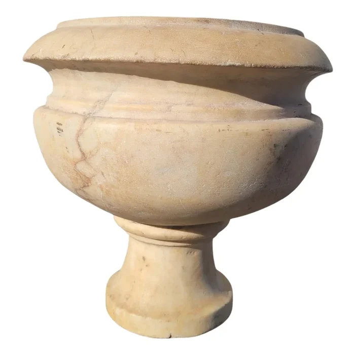 White Marble Pedestal Basin, 19th Century