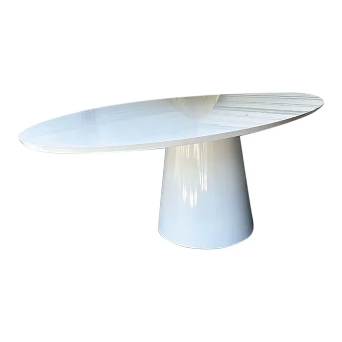 White Oval Dining Table