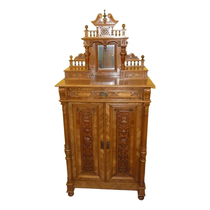 Wilhelminian Style Walnut Cabinet