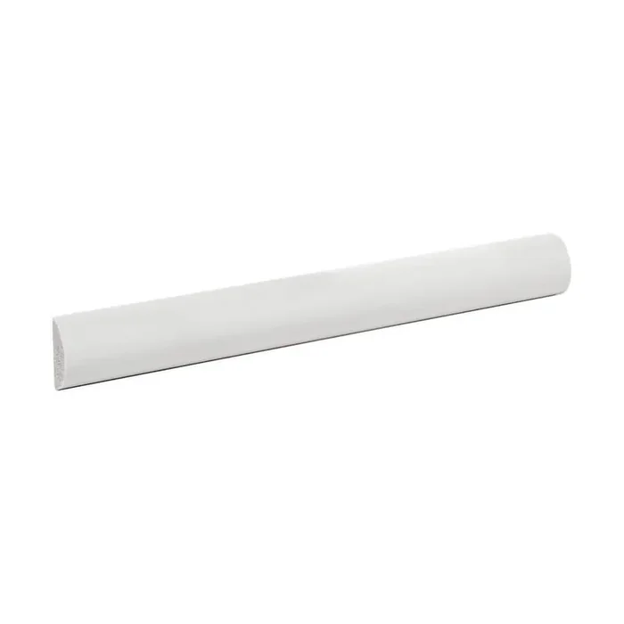 WM 122 3/4 in. x 3/8 in. x 6 in. Long Recycled Polystyrene Half Round Moulding Sample