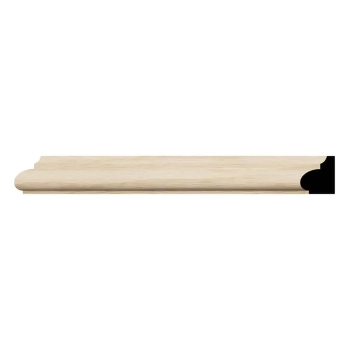 WM1207 11/16 in. D x 7/8 in. W x 96 in. L Americraft Solid Hardwood Stain Grade Base Cap Moulding, White Oak