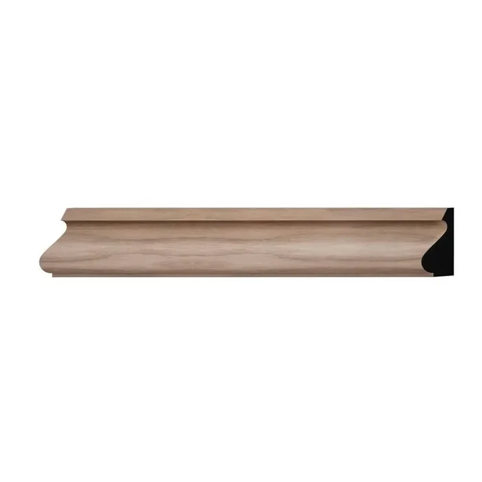 WM163 0.69 in. D x 1.38 in. W x 6 in. L Wood (Walnut) Baseboard Moulding Sample