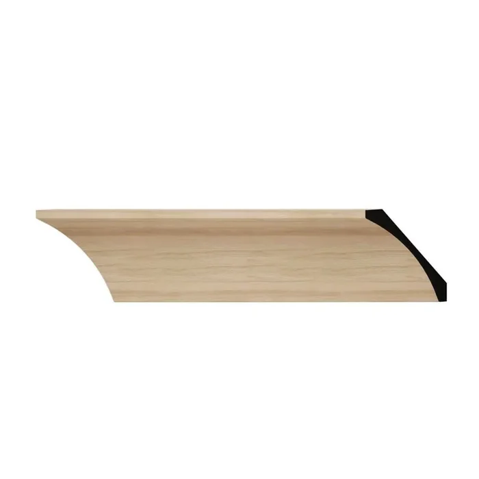 WM291 3.5 in. D x 4 in. W x 6 in. L Wood (White Oak) Crown Moulding Sample