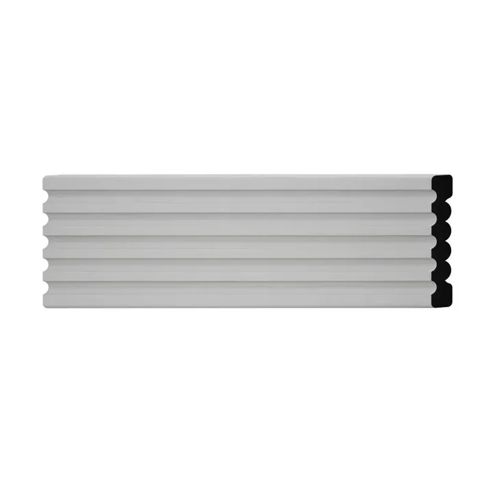 WM338 0.56 in. D x 3.38 in. W x 6 in. L Wood (Finger-Joint Pine) Chair Rail Sample