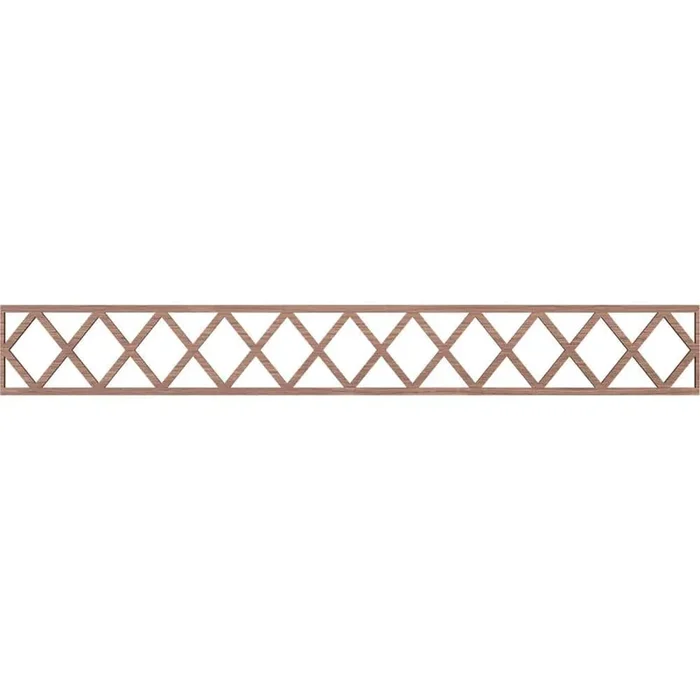 Wolford Fretwork 0.25 in. D x 46.5 in. W x 6 in. L Walnut Wood Panel Moulding