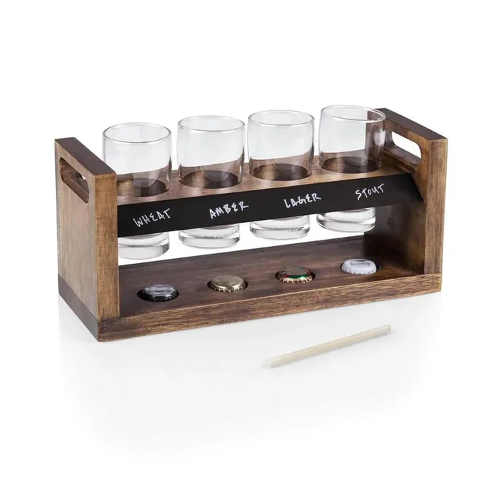 Wood Craft Beer Flight Beverage Sampler