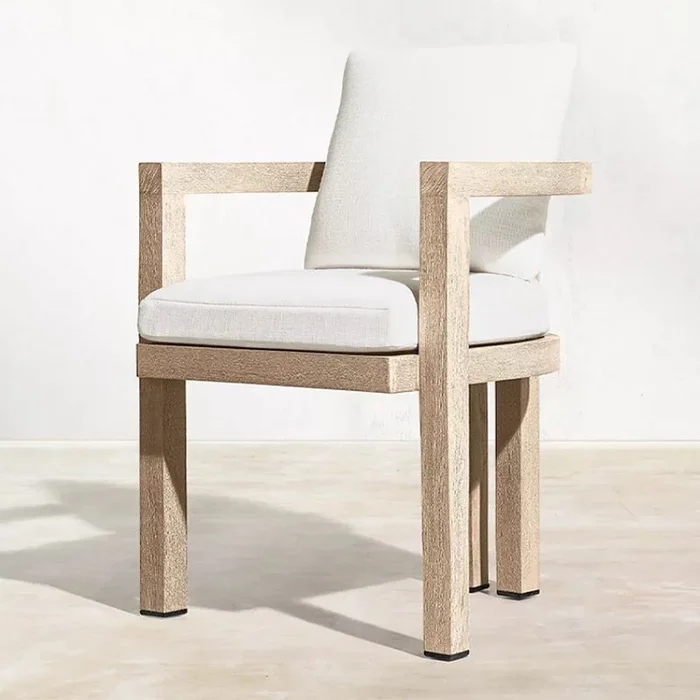 Wood Dining Chairs with Removable Cushions – Set of 2