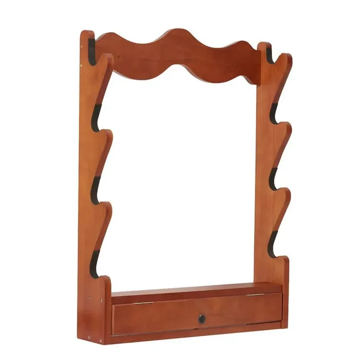 Wood Gun Rack Wall Mount, 132 lbs. Heavy Duty Wall Storage Display Rifle Rack, 33.1 in. H Light Red Backpack