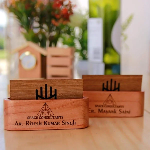 Wooden Business Card Holder | Corporate Gifts | Gifts for Boss – woodgeekstore