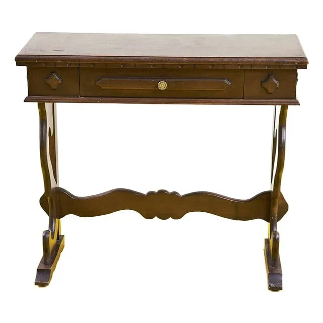 Wooden Console Table, 1970s