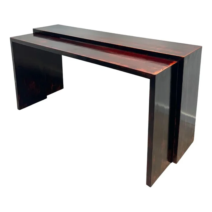 Wooden Console Tables, Set of 2