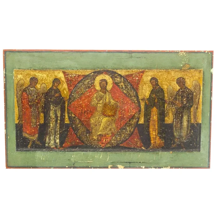 Wooden Plaque of Five Saints