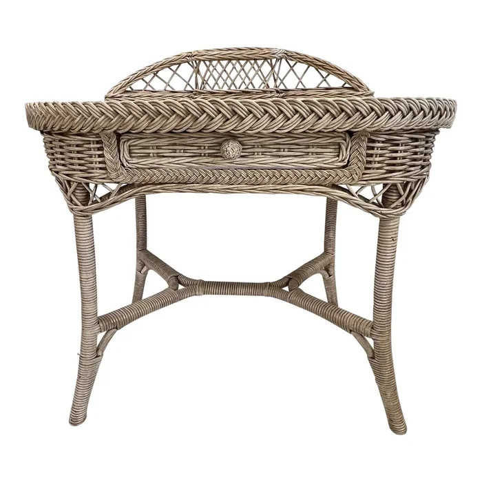 Woven Rattan Writing Desk