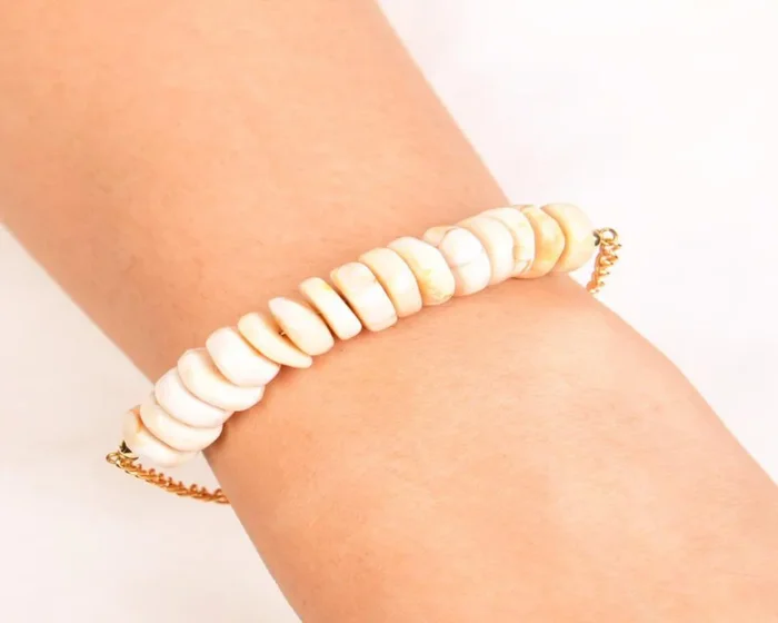 Yellow Agate Chipped Crystal Bracelet