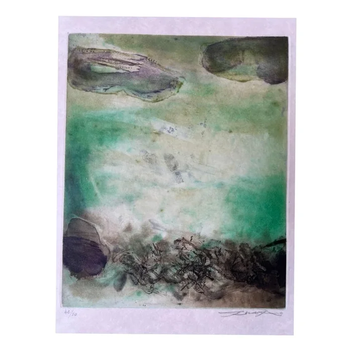 Zao Wou-Ki, Canto Pisan (Planche 8), 1972, Etching