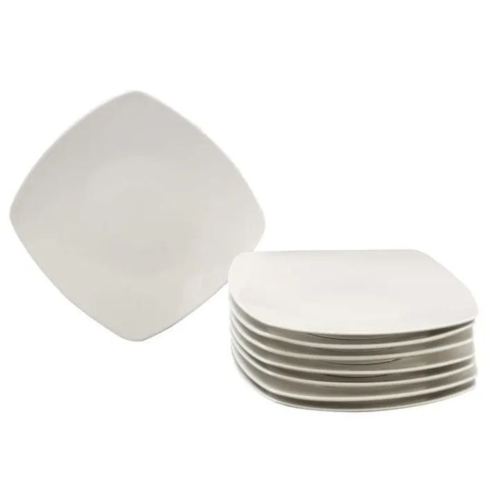 Zen Buffetware White Square Salad Plates (Set of 8)