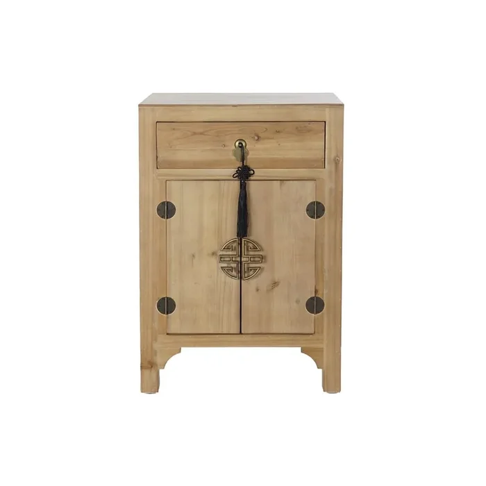 Zen Retreat Oriental-Inspired Wood Nightstand