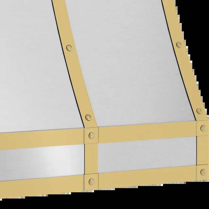 Zephyr – BKFT36ASG – Forte Hood Banding Kit, 36in, Satin Gold-BKFT36ASG Designer Home Surplus